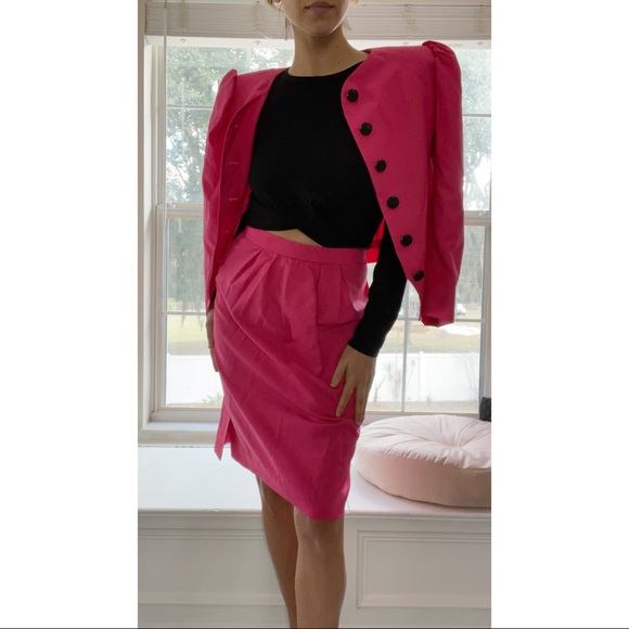 Saint Laurent Jackets & Blazers - Saint Laurent 90s Pink Two Piece Blazer Set